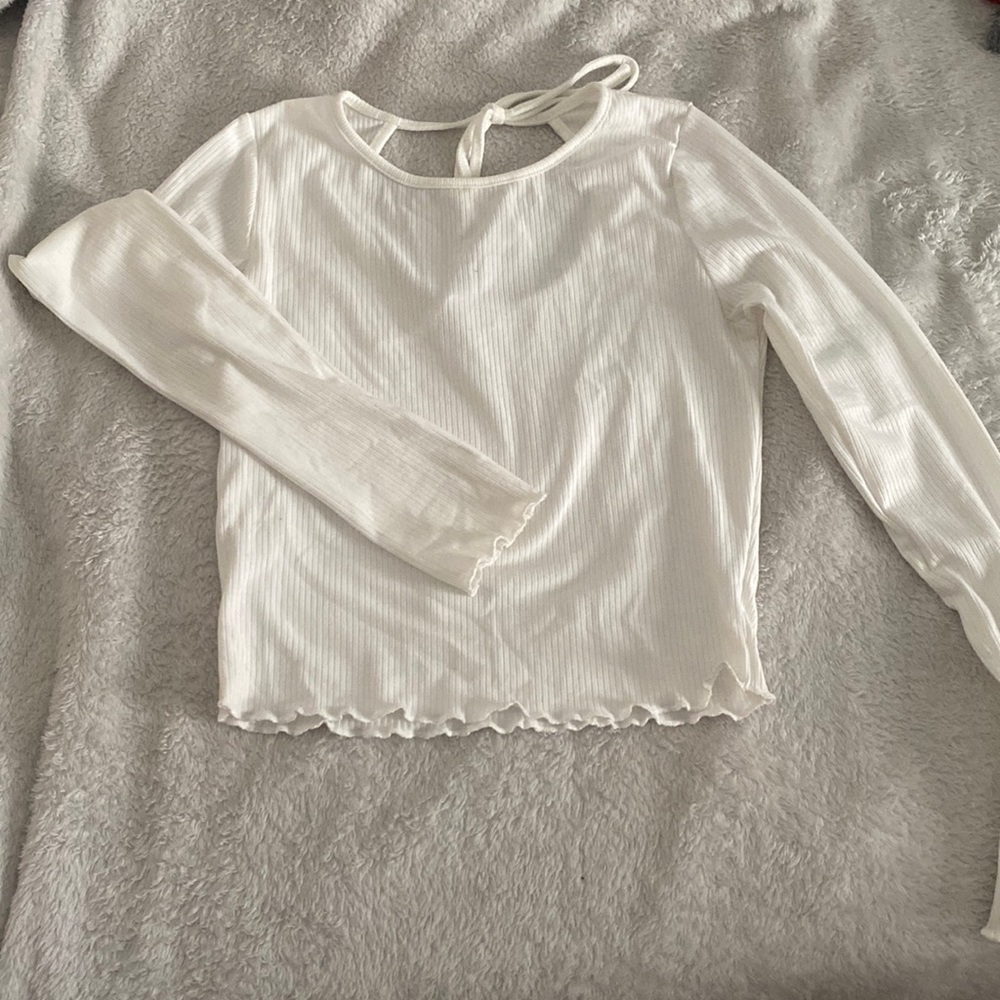 tie back ruffle top